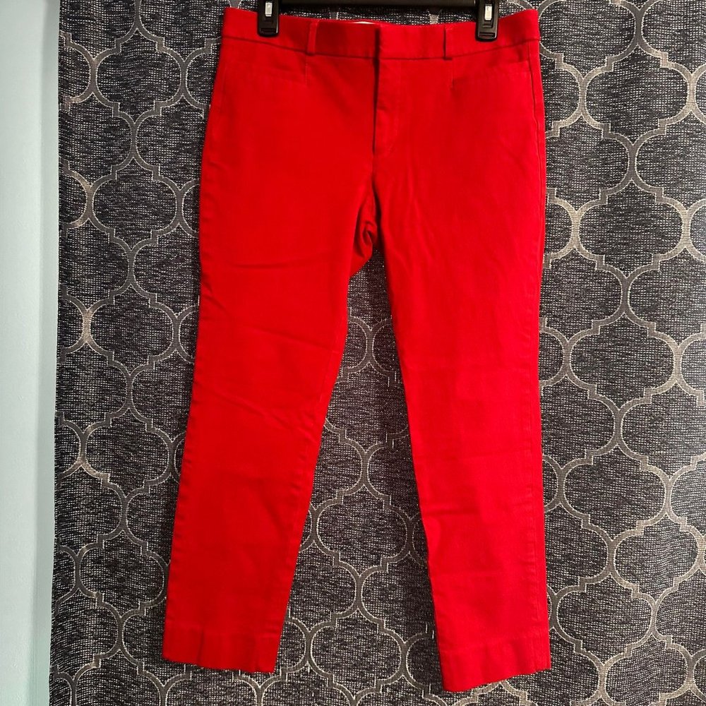 Banana Republic women's 8 "sloan" red crop professional work pants/slacks